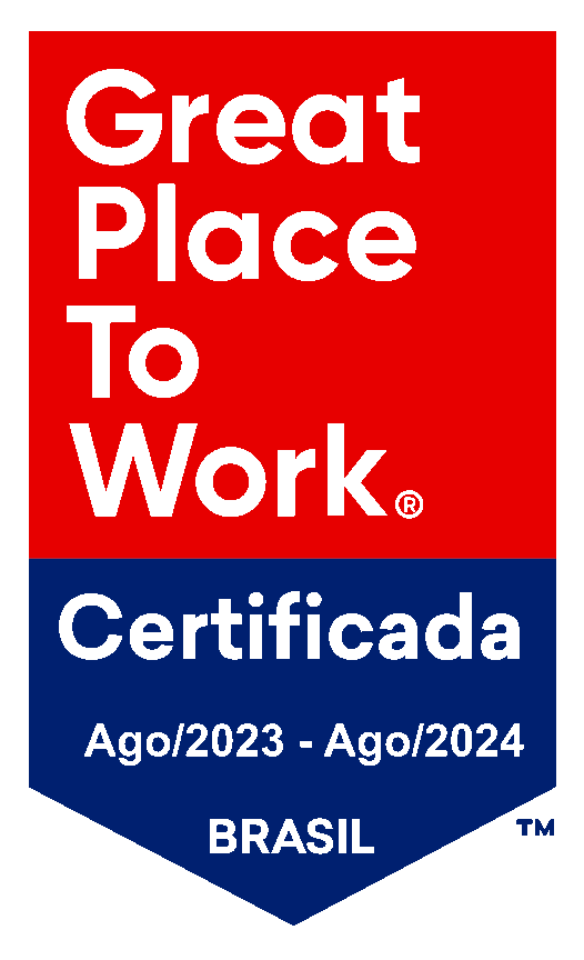 Selo de certificação Great Place to Work de Agosto de 2024